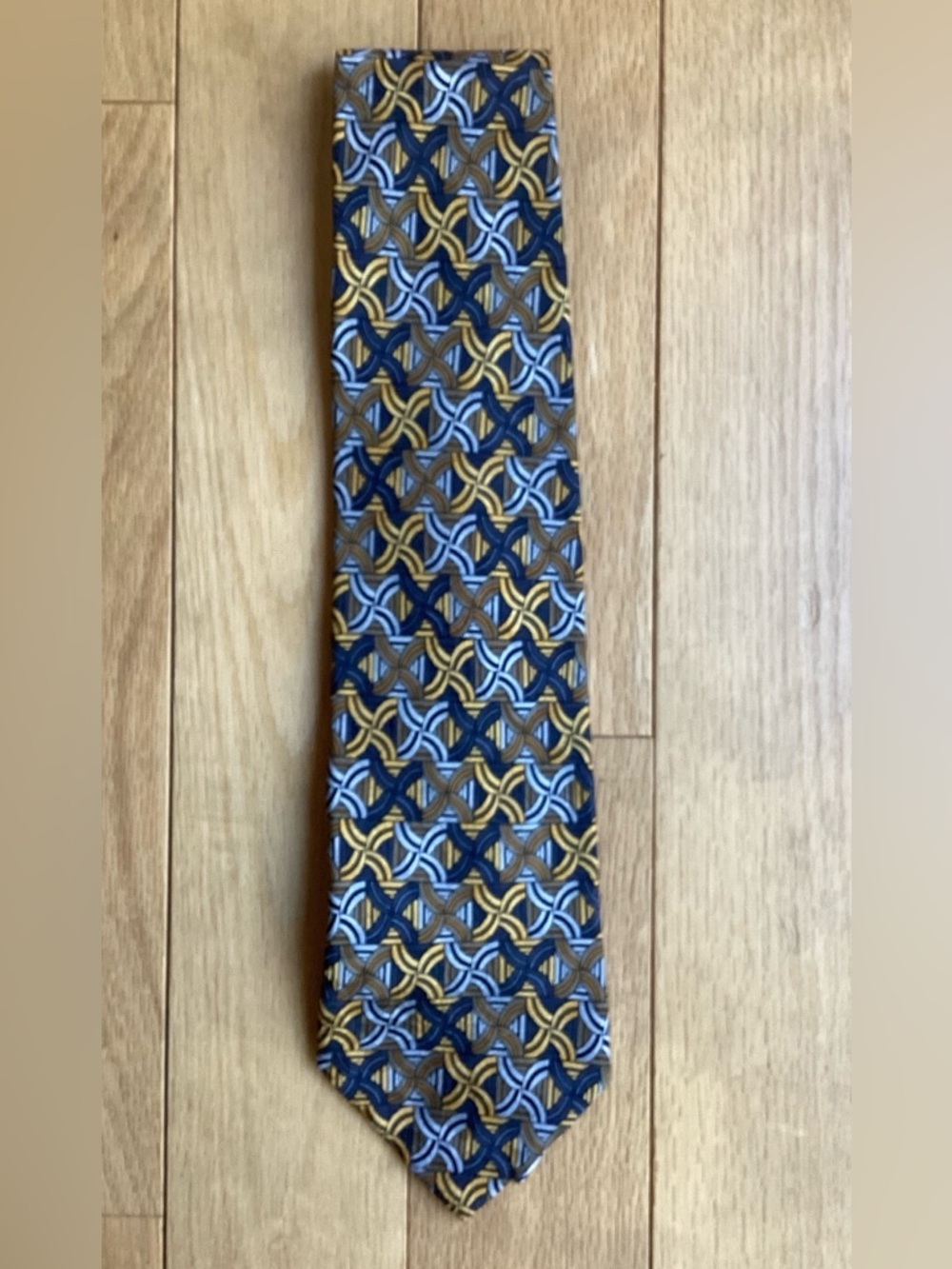 J. GARCIA Collector's Edition Silk Tie | Collection 52 "Clockworks" Navy Gold